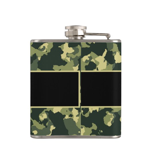 Flasques Buck Deer Chasse Monogramme Initiales (Dos)