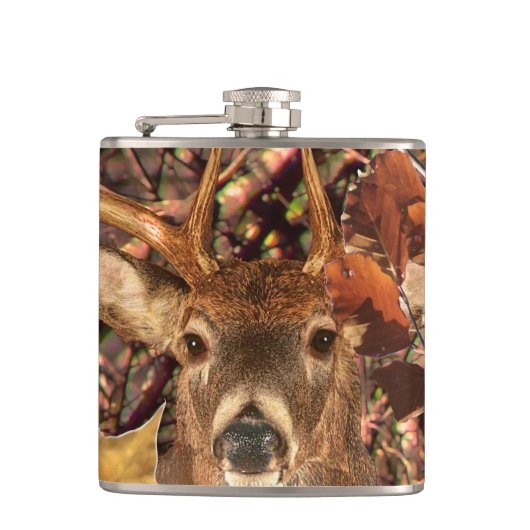 Flasques Buck in Fall Camo White Tail Deer (Devant)