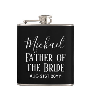 Flasques BUDGET Bestman Groomsmen Cadeaux Noir Blanc
