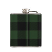 Flasques Buffalo check Celtic Green and Black Squares Plaid (Dos)