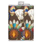 Flasques Buffalo Skull Native American Emblem (Dos)