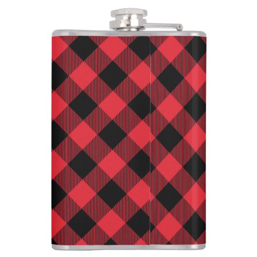 Flasques Buffle noir rouge plaqué (Dos)