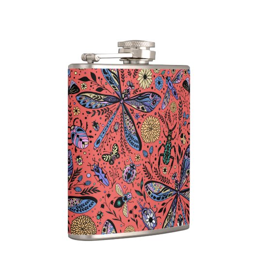 Flasques Bugs de Doodle sur corail rouge (Droite)