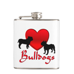 Flasques Bulldogs de coeur