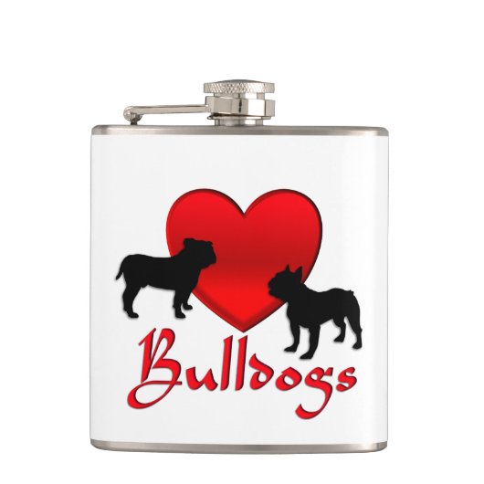 Flasques Bulldogs de coeur (Devant)