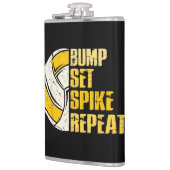 Flasques Bump Set Spike Répéter Volleyball Funny (Gauche)