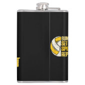 Flasques Bump Set Spike Répéter Volleyball Funny (Dos)