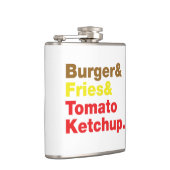 Flasques Burger & Fries & Tomato Ketchup. (Droite)
