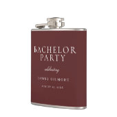 Flasques Burgundy Maroon Classic Mens Bachelor Party Cadeau (Gauche)