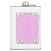 Flasques "Buvez-Moi" Whimsical Victorian Filigree rose (Dos)