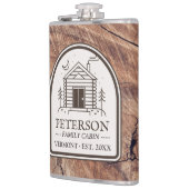 Flasques Cabine familial Bois rustique Décor personnalisé (Gauche)