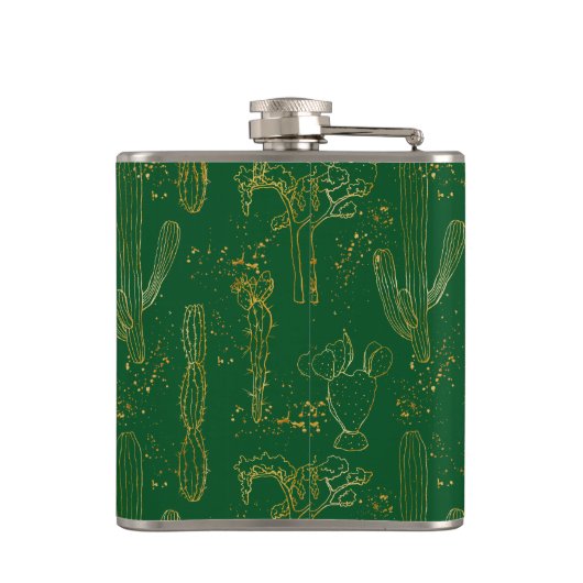 Flasques Cactus du désert d'aquarelle (Dos)