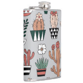 Flasques Cactus en fleurs mignons : Motif à main (Droite)