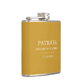 Flasques Cadeau à la mère de l'épouse : Moutarde Jaune Plai (Droite)