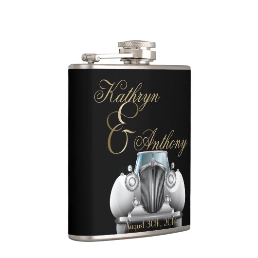 Flasques Cadeau classique Gatsby Deco Mariage Groom (Droite)