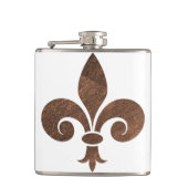Flasques Cadeau de bar en cuivre Fleur De Lis (Devant)
