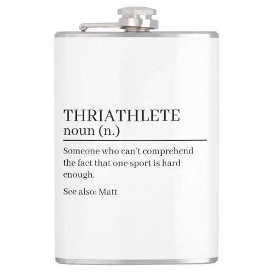 Flasques Cadeau de définition de triathlète, définition de  (Devant)