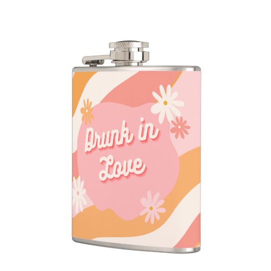 Flasques Cadeau de Fête de Fiançailles Rétro Rose Foncé Amo (Gauche)