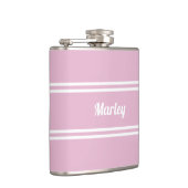 Flasques Cadeau de golf personnalisé rose et blanc moderne (Droite)