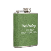 Flasques Cadeau de graduation vert en cuir Faux (Droite)