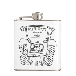 Flasques Cadeau de Mariage campagnard de tracteur personnal