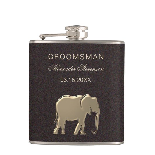 Flasques Cadeau de mariage en or (Devant)