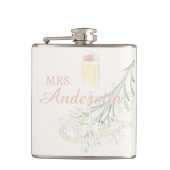 Flasques Cadeau de mariage rose Pearls & Prosecco Bridal Sh (Devant)