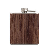 Flasques Cadeau de monogramme à grain de bois rustique pour (Dos)