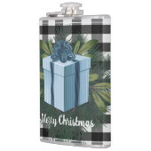 Flasques Cadeau de Noël Plaid Buffalo | Bleu (Gauche)
