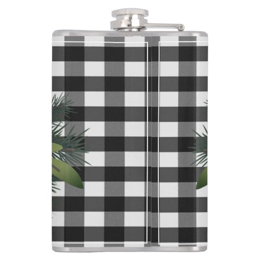 Flasques Cadeau de Noël Plaid Buffalo | Bleu (Dos)