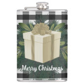 Flasques Cadeau de Noël Plaid Buffalo | Or (Devant)
