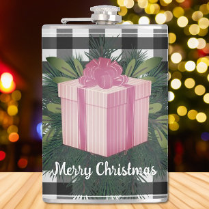 Flasques Cadeau de Noël Plaid Buffalo Rose
