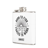 Flasques Cadeau de pêcheur personnalisé, Né à la pêche (Gauche)