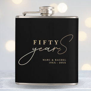 Flasques Cadeau du 50e anniversaire du Mariage d'or