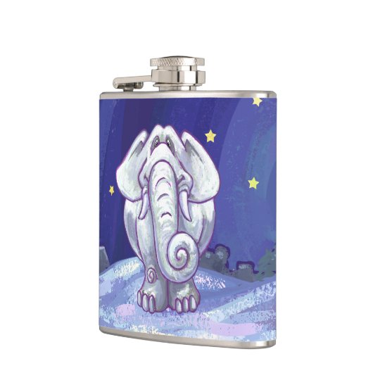 Flasques Cadeau Eléphant blanc mignon (Gauche)