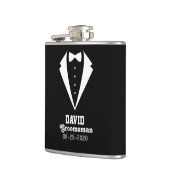 Flasques Cadeau Groomsman personnalisé noir (Gauche)