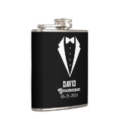 Flasques Cadeau Groomsman personnalisé noir (Droite)