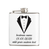 Flasques Cadeau Mariage personnalisé Tuxedo Design Flask (Devant)