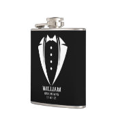 Flasques Cadeau moderne noir et blanc Groomsman (Gauche)
