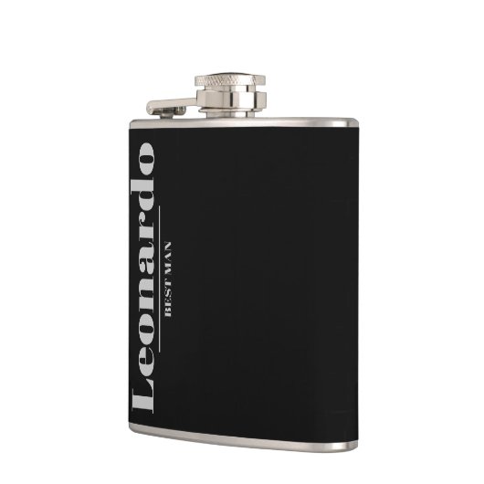 Flasques Cadeau pour garçons d'honneur Monogramme simple mo (Gauche)