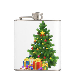 Flasques Cadeaux d'arbre de Noël Fiole enveloppée de vinyle