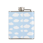 Flasques Cadeaux Monogramme Cute Girl Blue Cloud personnali (Dos)