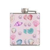 Flasques Cadeaux personnalisés de monogramme de coquillage  (Dos)