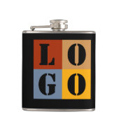 Flasques Cadeaux personnalisés modernes Noir Simple (Devant)