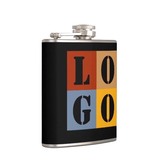 Flasques Cadeaux personnalisés modernes Noir Simple (Droite)