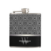 Flasques Cadeaux pour garçons d'honneur avec motif noir et (Devant)