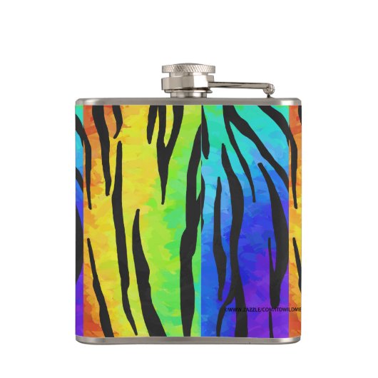 Flasques Cadeaux Tiger noir et arc-en-ciel (Dos)