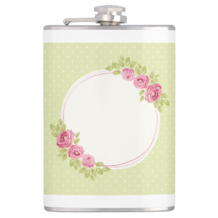 Flasques Cadre Floral Vintage Shabby Chic avec Roses