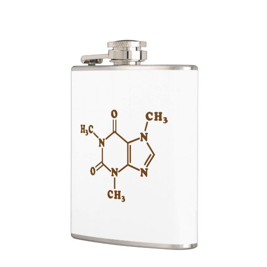 Flasques Café caféine Formule chimique moléculaire (Gauche)