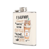 Flasques Café & Chats - Cute Kawaii Art (Gauche)